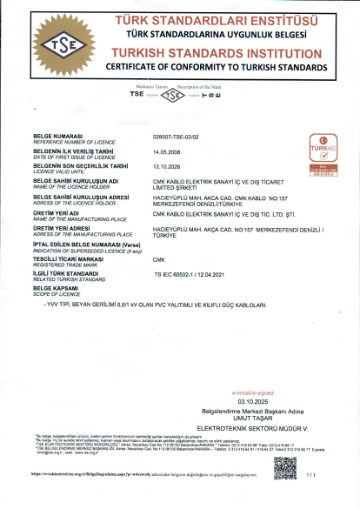 TSE - HAR (NYY, TS IEC 60502-1) preview